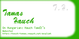 tamas hauch business card